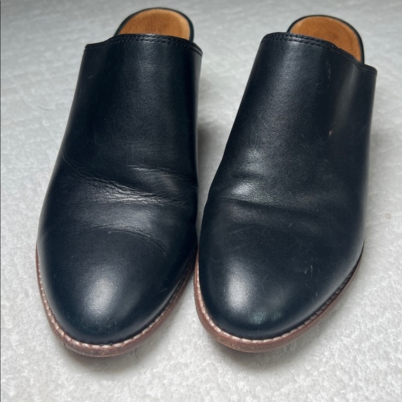 Madewell Harper black leather block heel mules 10 - Picture 9 of 10